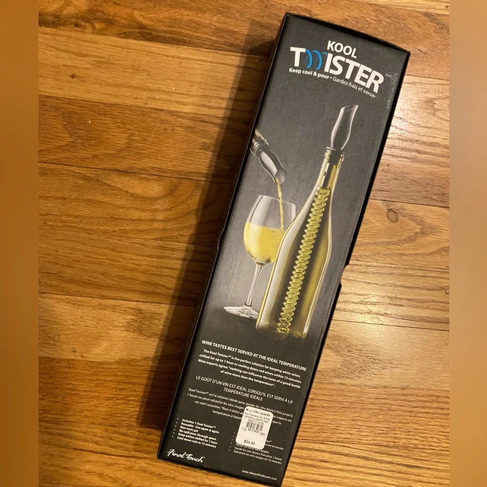 Kool Twister Wine Chiller Keeps Wine Cool  - NIB